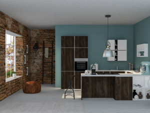 kitchen industrial style Modèle 3D