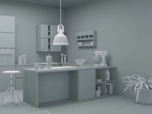 kitchen industrial style 3D Model