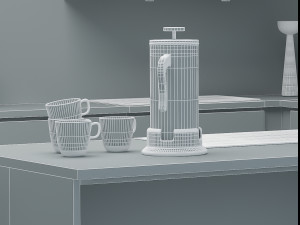 kitchen industrial style Modèle 3D