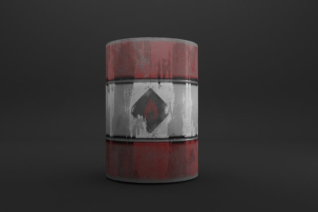 barrel low-poly 3D Model .c4d .max .obj .3ds .fbx .stl .blend 