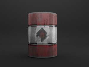 barrel low-poly 3D मॉडल