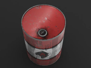 barrel low-poly 3D Model