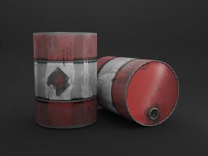 barrel low-poly 3D Model