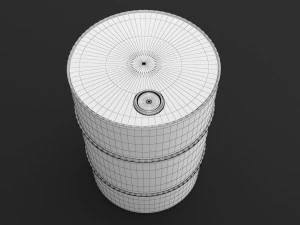 barrel low-poly 3D Model