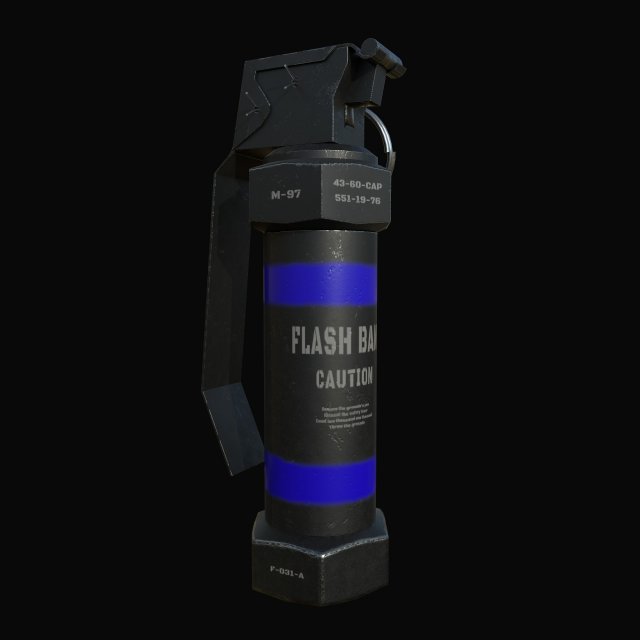 flash grenade - resident evil 2 3D Model .c4d .max .obj .3ds .fbx .stl .blend 