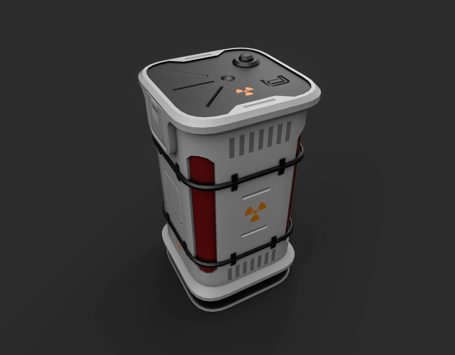 sci-fi barrel lowpoly 3D Model .c4d .max .obj .3ds .fbx .stl .blend 