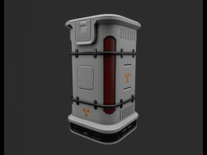 sci-fi barrel lowpoly 3D Model