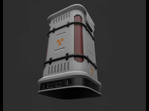 sci-fi barrel lowpoly 3D Model