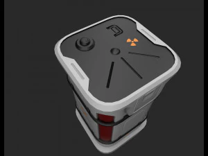 sci-fi barrel lowpoly 3D Model