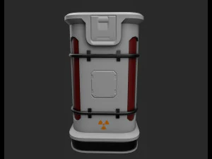 sci-fi barrel lowpoly 3D Model