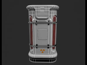 sci-fi barrel lowpoly 3D Model