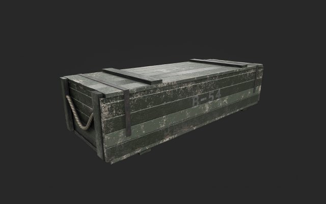 military crate 3D Модель .c4d .max .obj .3ds .fbx .stl .blend 