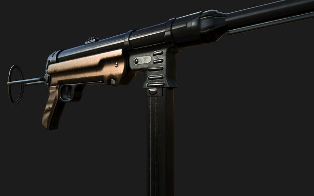 mp-40 3D Model .c4d .max .obj .3ds .fbx .stl .blend 