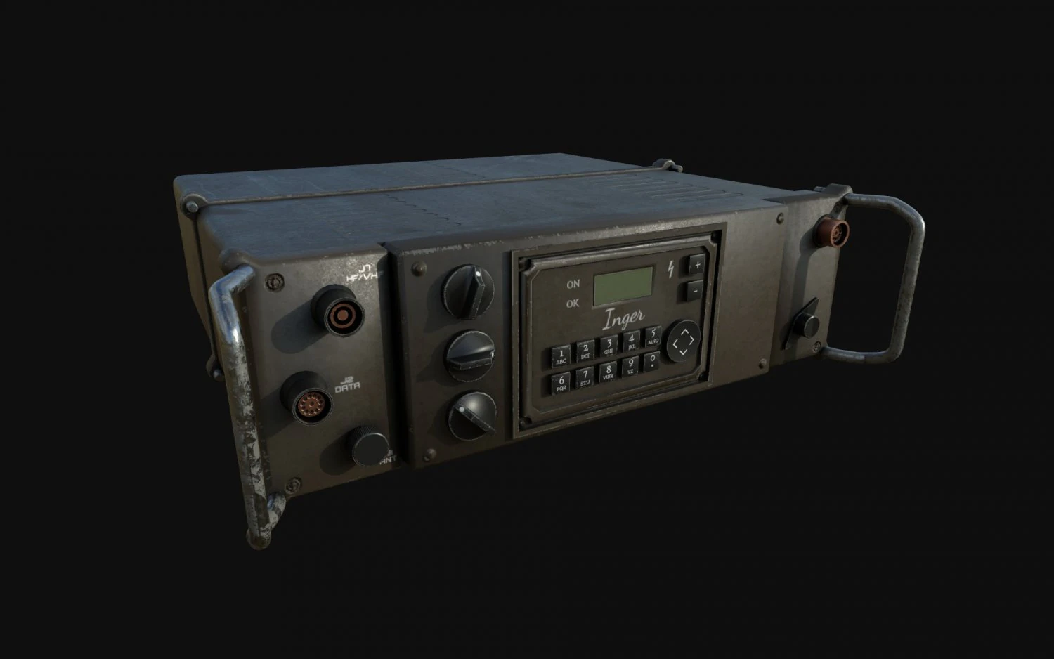 military radio 3D Model .c4d .max .obj .3ds .fbx .stl .blend