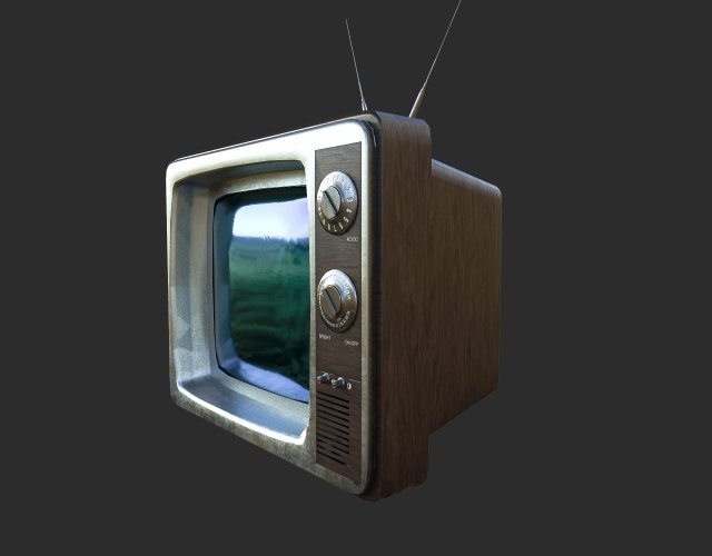 retro tv 3D Model .c4d .max .obj .3ds .fbx .stl .blend 