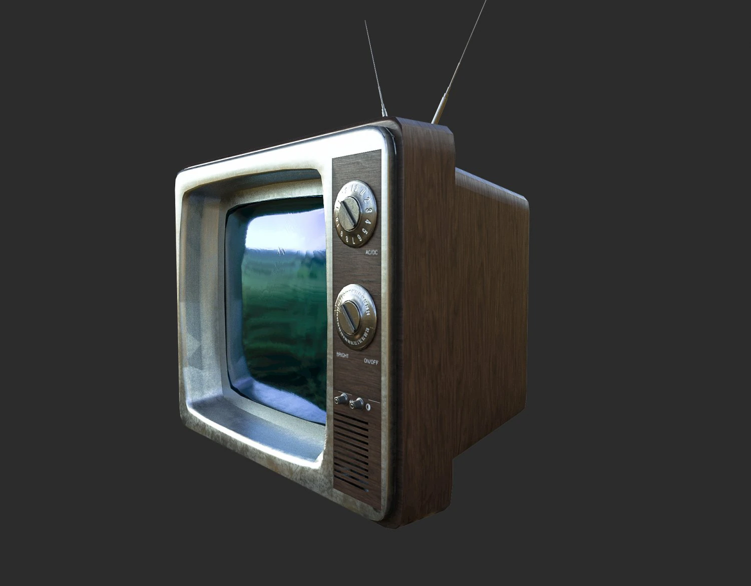 retro tv 3D Model .c4d .max .obj .3ds .fbx .stl .blend