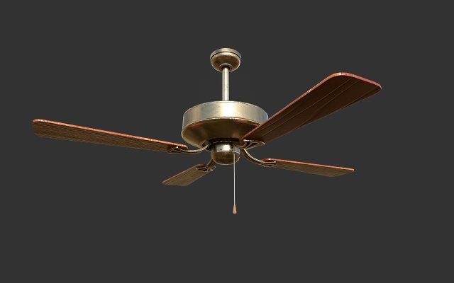 retro ceiling fan Modèle 3D .c4d .max .obj .3ds .fbx .stl .blend 