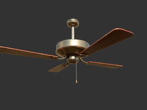ventilador de teto retrô Modelo 3D