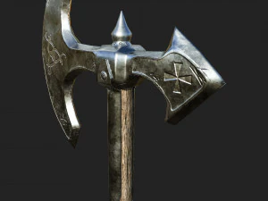 ascia da guerra celtica Modello 3D