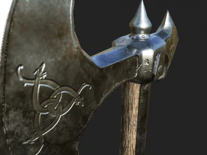 ascia da guerra celtica Modello 3D