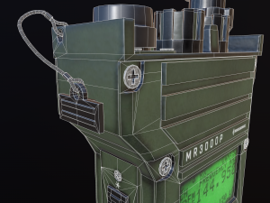 mr3000p vhf tactical military radio 3D Model