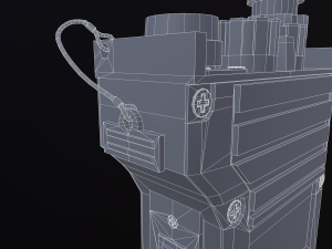 mr3000p vhf tactical military radio 3D Model