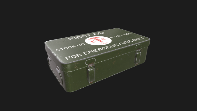 military first aid kit 3D Model .c4d .max .obj .3ds .fbx .stl .blend 