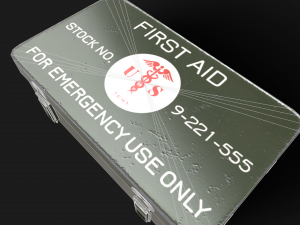 military first aid kit 3D Model