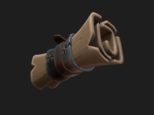 stylized scroll 3D Model