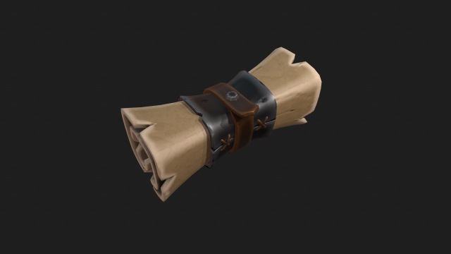 stylized scroll 3D Model .c4d .max .obj .3ds .fbx .stl .blend 