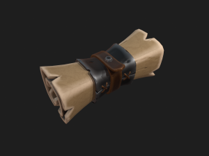 stylized scroll 3D Model
