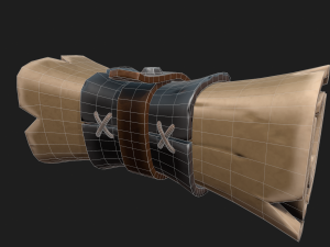 stylized scroll 3D Model
