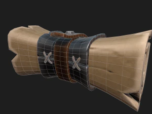 pergaminho estilizado Modelo 3D