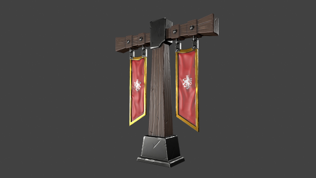 stylized pillar 3D-Modell .c4d .max .obj .3ds .fbx .stl .blend 