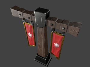 stylized pillar 3D-Modell