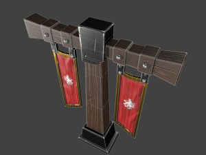 stylized pillar 3D-Modell