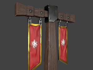 stylized pillar 3D-Modell