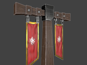 stylized pillar 3D-Modell