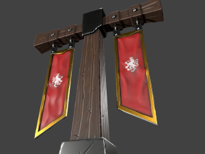 stylized pillar 3D-Modell