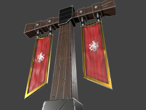 stylized pillar 3D-Modell