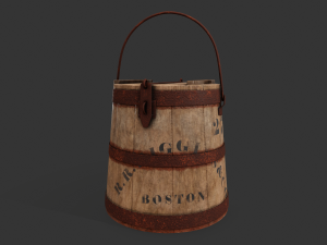 19th c painted oyster bucket - tutorial included 3D-Modell