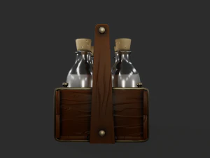 stylized milk carrier - tutorial included 3D Model