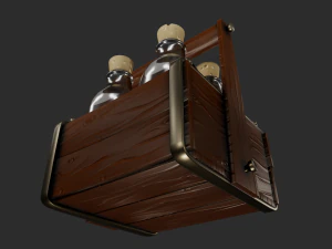 stylized milk carrier - tutorial included 3D Model
