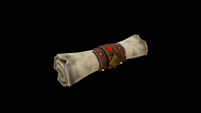 stylized scroll - tutorial included Modello 3D .c4d .max .obj .3ds .fbx .stl .blend 