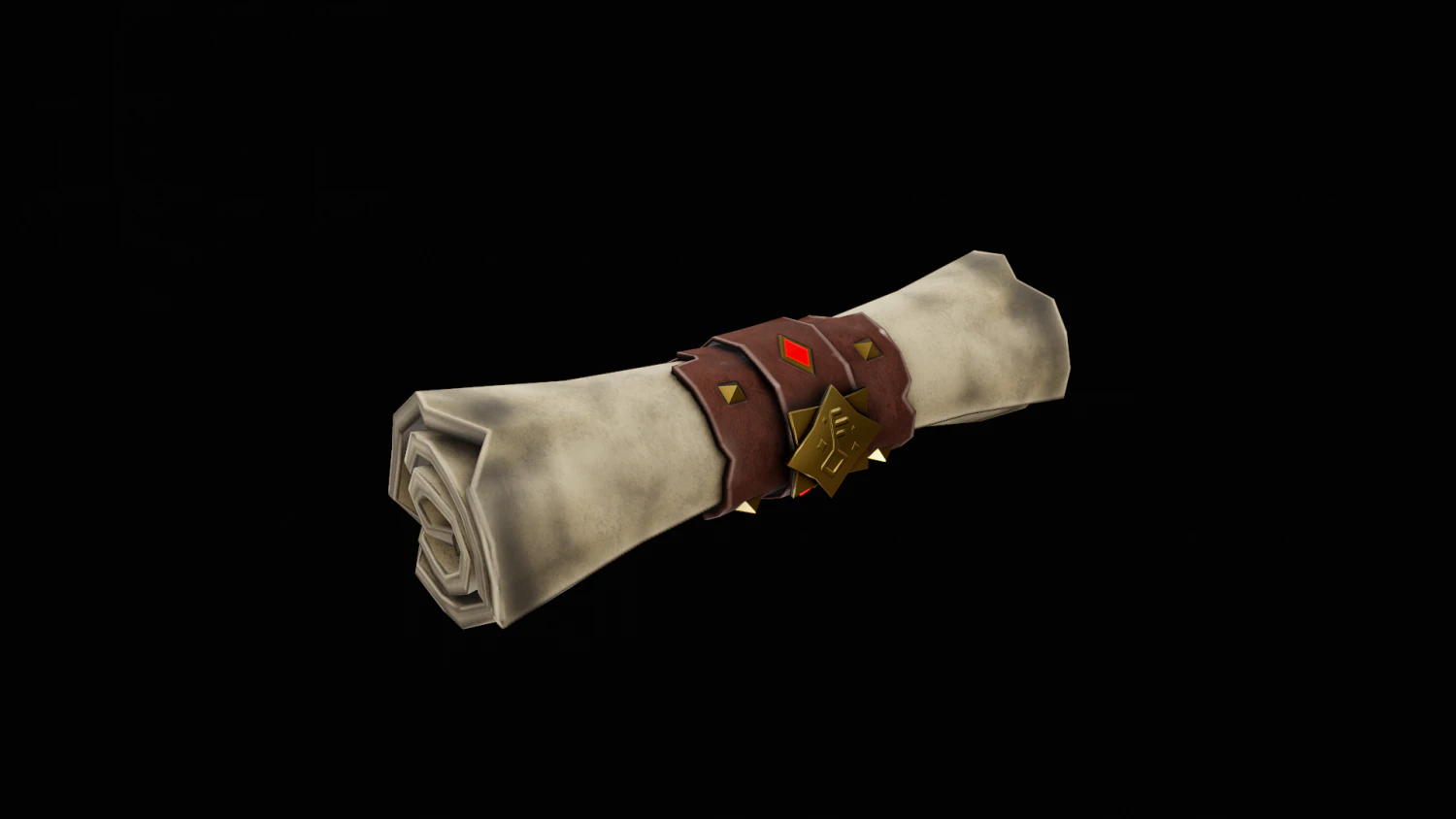 stylized scroll - tutorial included 3D Model .c4d .max .obj .3ds .fbx .stl .blend 