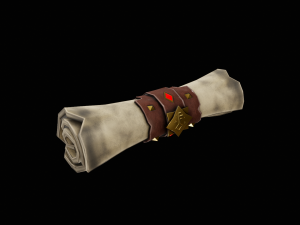 stylized scroll - tutorial included 3D Model