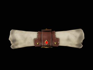 stylized scroll - tutorial included Modello 3D