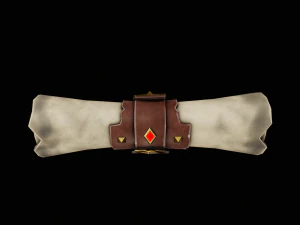 stylized scroll - tutorial included 3D Model