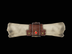 stylized scroll - tutorial included Modello 3D