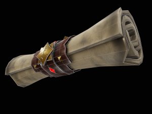 stylized scroll - tutorial included Modello 3D